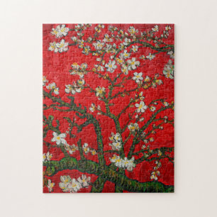 Van Gogh Amandelbloesem Rood Legpuzzel