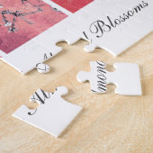 Van Gogh Amandelbloesems Donkerroze perzikgradiënt Legpuzzel (Zijkant)