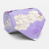 Van Gogh Amandelbloesems Lavendel Stropdas (Opgerold)