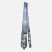Van Gogh Amandelbloesems Staal Blauw Stropdas (Voorkant)