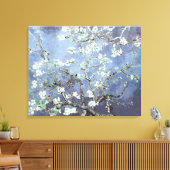 Van Gogh Amandelbloesems Staalblauw Canvas Afdruk (Insitu (Woonkamer))