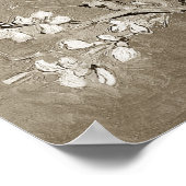 Van Gogh Ammond Branches in Bloom - Sepia Poster (Hoek)