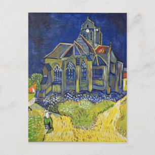 Van Gogh art reproductie, De kerk bij Auvers Briefkaart