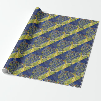 Van Gogh art reproductie, De kerk bij Auvers Cadeaupapier