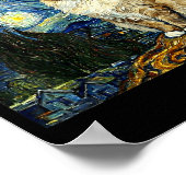 Van Gogh Art Starry Night - Funny Ragdoll Cat Arti Poster (Hoek)