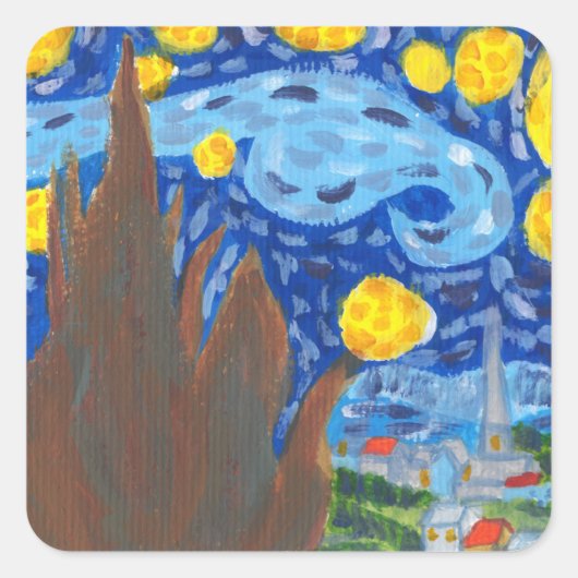Van Gogh, autocollants de La Nuit étoilée (Devant)