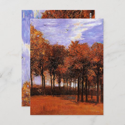 Van Gogh - Autumn Landscape, Briefkaart (Voorkant / Achterkant)
