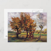 Van Gogh - Autumn landschap met vier bomen Briefkaart (Voorkant / Achterkant)