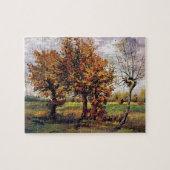 Van Gogh - Autumn landschap met vier bomen Legpuzzel (Horizontaal)