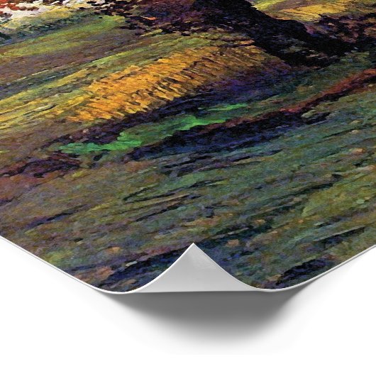 Van Gogh - Autumn landschap met vier bomen Poster (Hoek)