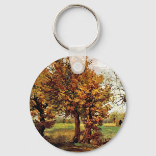 Van Gogh - Autumn landschap met vier bomen Sleutelhanger