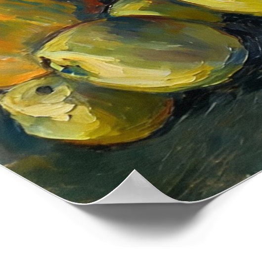 Van Gogh Basket of Apples and Two Pumpkins Poster (Hoek)