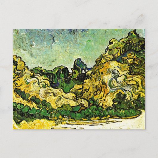 Van Gogh - Berglandschap in Saint-Remy Briefkaart (Voorkant)