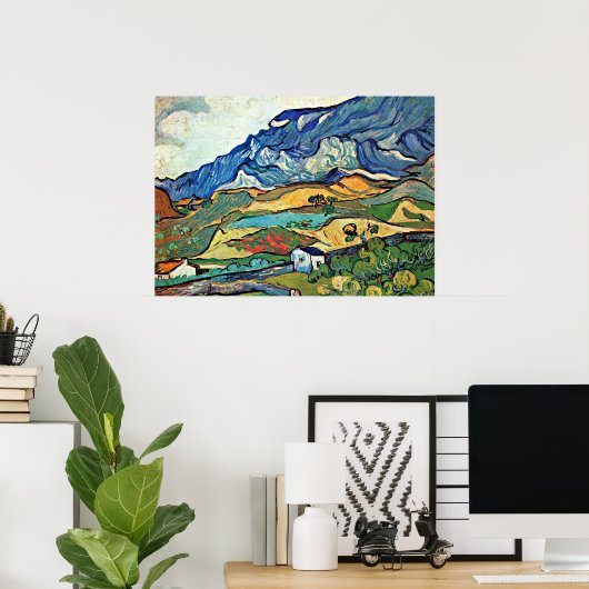 Van Gogh - Berglandschap Les Alpilles Poster (Thuiskantoor)