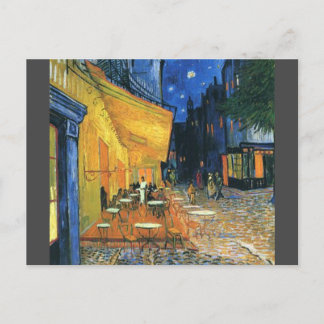 Van Gogh beroemd schilderend Cafe Terrace bij nach Briefkaart