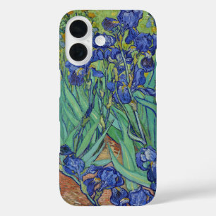 Van Gogh beroemde blauwe irissen bloemenschilderij iPhone 16 Hoesje