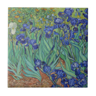 Van Gogh beroemde blauwe irissen bloemenschilderij Tegeltje