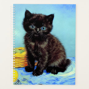 Van Gogh Black Kitten avec fils