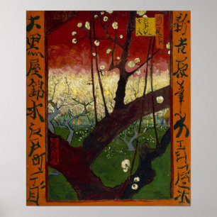 Van Gogh - bloeiende plum Orchard na Hiroshige Poster