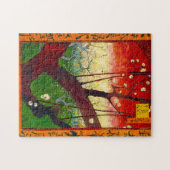 Van Gogh bloeiende plum Tree na Hiroshige Legpuzzel (Horizontaal)