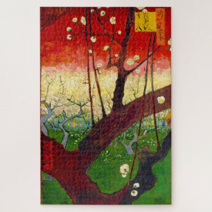 Van Gogh bloeiende plum Tree na Hiroshige Legpuzzel