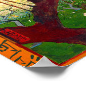 Van Gogh bloeiende plum Tree na Hiroshige Poster (Hoek)