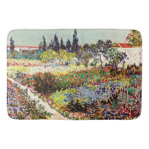 Van Gogh bloeiende tuin in Arles Floral Fine Art Badmat