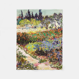 Van Gogh bloeiende tuin in Arles Floral Fine Art Fleece Deken