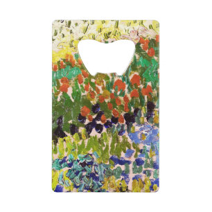 Van Gogh bloeiende tuin in Arles Floral Fine Art Kredietkaart Flessenopener
