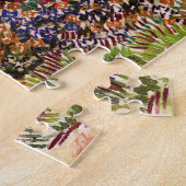 Van Gogh bloeiende tuin in Arles Floral Fine Art Legpuzzel (Zijkant)