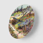Van Gogh bloeiende tuin in Arles Floral Fine Art Ronde Klok (Hoek)