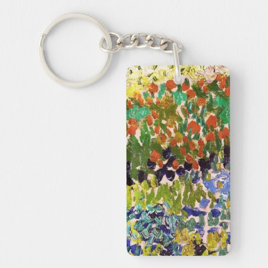Van Gogh bloeiende tuin in Arles Floral Fine Art Sleutelhanger (Voorkant)