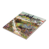 Van Gogh bloeiende tuin in Arles Floral Fine Art Tegeltje (Zijkant)