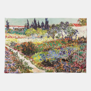Van Gogh bloeiende tuin in Arles Floral Fine Art Theedoek
