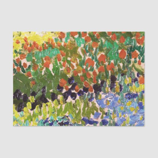 Van Gogh bloeiende tuin in Arles Floral Fine Art Tissuepapier (Voorkant)