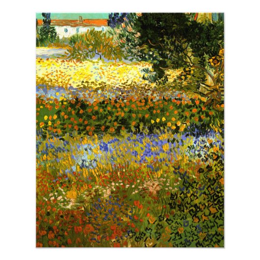 Van Gogh - bloeiende tuin, indrukwekkend Foto Afdruk (Voorkant)