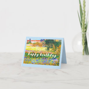 VAN GOGH "Bloeiende tuin met pad " Verjaardag Kaart