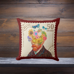 Van Gogh bloemen artistiek katoenen kussen