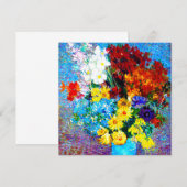 Van Gogh Bloemen in een Blauwe Vaas Kaart (Voorkant / Achterkant)