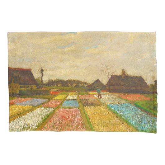 Van Gogh Bloemenbedden & Boerderij in de Provence Kussensloop (Voorkant)