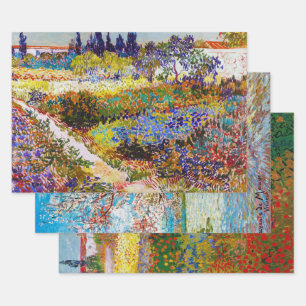 Van Gogh, bloementuin Inpakpapier Vel