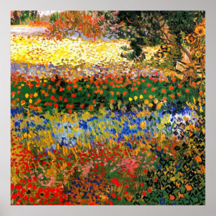 Van Gogh - Bloementuin, kunstschilderij, Poster