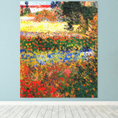 Van Gogh - Bloemtuin Canvas Afdruk (Insitu (Houten vloer))