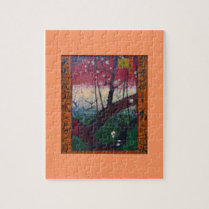 Van Gogh Blooming de Boom van de Pruim Legpuzzel