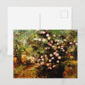 Van Gogh - Blooming Roos Struik Briefkaart (Voorkant / Achterkant)
