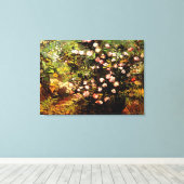Van Gogh - Blooming Roos Struik Canvas Afdruk (Insitu (Houten vloer))