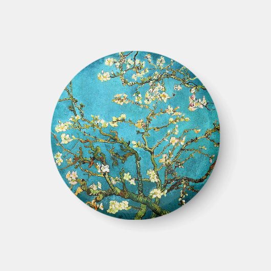 Van Gogh Blossoming Almond Tree Fine Art Magneet (Voorkant)