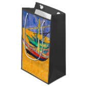 Van Gogh Boats Impressionisme Beach Klein Cadeauzakje (Voorkant Gekanteld)