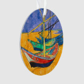 Van Gogh Boats Impressionisme Beach Ornament (voorkant)