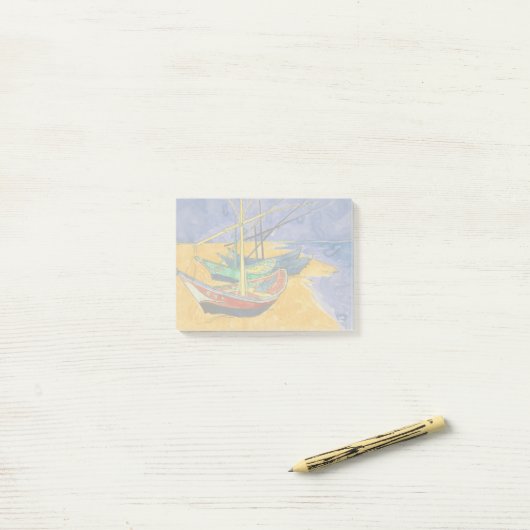 Van Gogh Boats Impressionisme Beach Post-it® Notes (Op bureau)